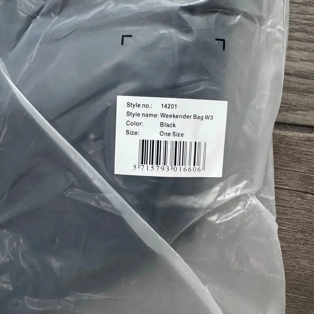 Rains Hilo Weekend Bag Black Waterproof Duffle Travel Gym NWT